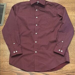 Croft & Barrow Red Dress Shirt with Gingham Pattern